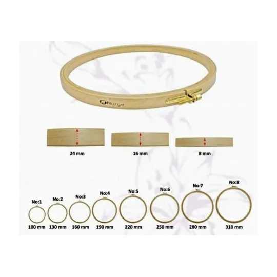 Nurge Beech Embroidery Hoops 22 cm  100-5