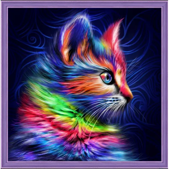Multicolored kitten 30*30 cm AM1777