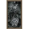 Tigre à l'intérieur 30*60 cm AM1771