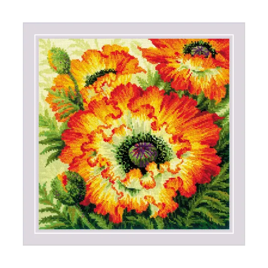 Feuer Mohnblumen 40x40 SR2080