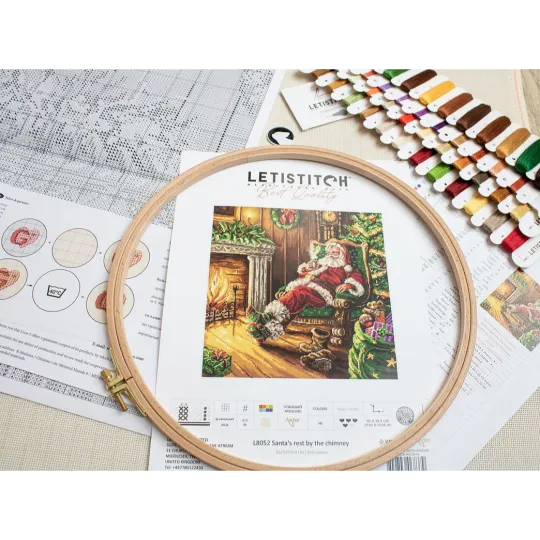 (D) Отдых Санты у камина 38,5x40см SLETIL8052