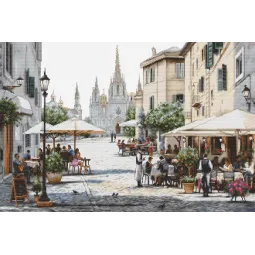 Kit de point de croix Cathédrale de Barcelone 47x31cm SB2411