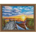 Diamond painting Sunset at the Pier 40*30 cm AM1790