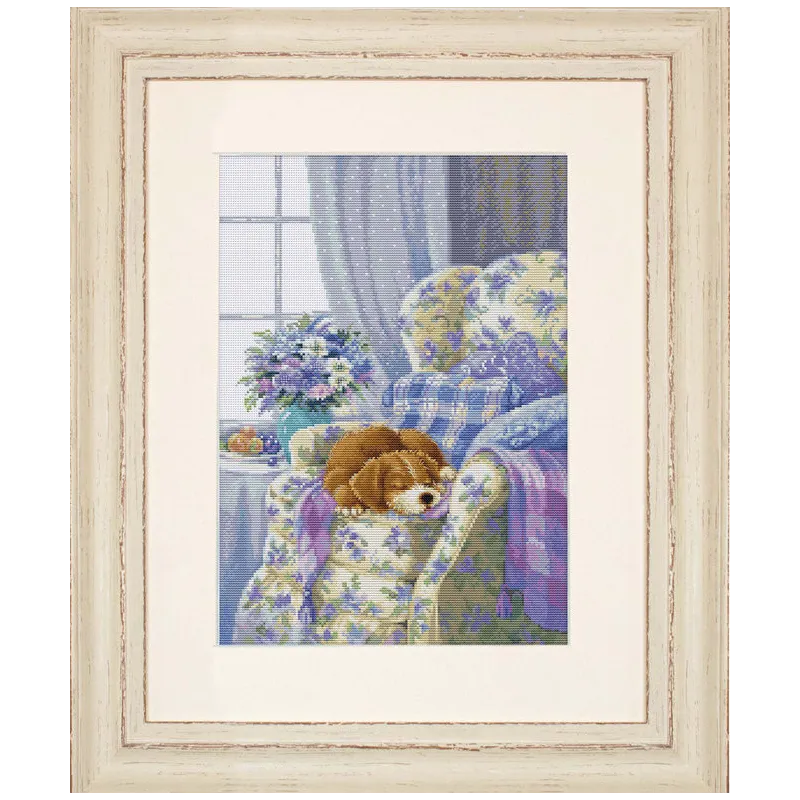 (D) Kreuzstich-Set Gemütlicher Sessel 24x33cm SBU5016