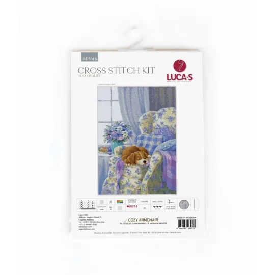 (D) Cross stitch kit Cozy Armchair 24x33cm SBU5016