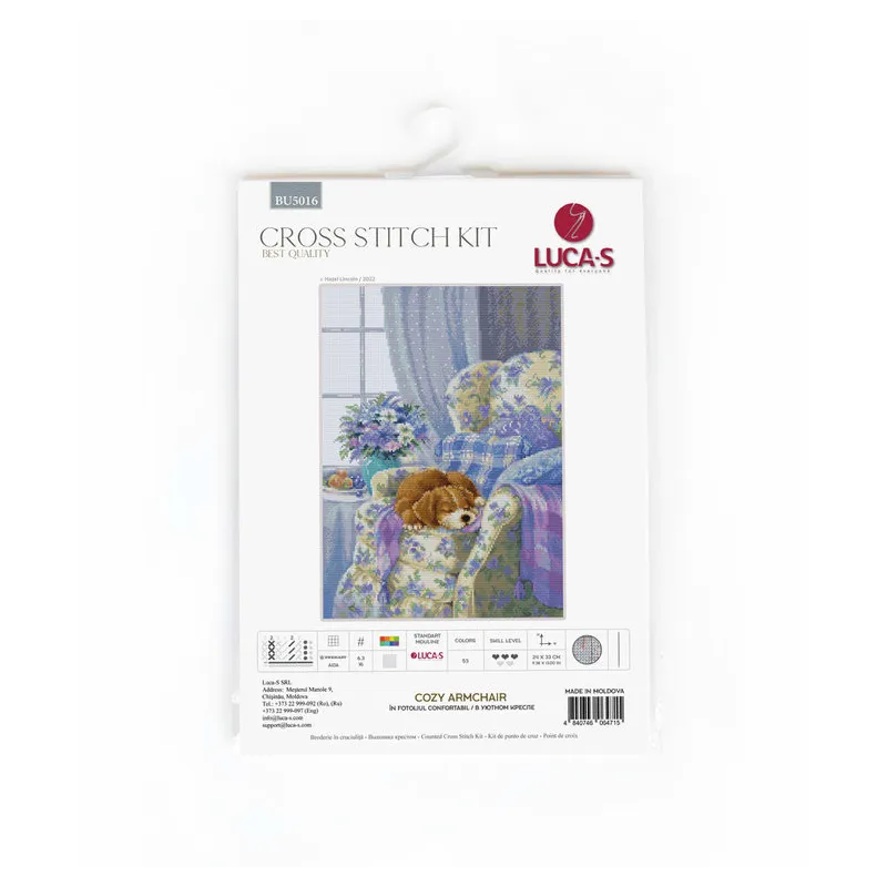 Kit de point de croix Fauteuil confortable 24x33cm SBU5016