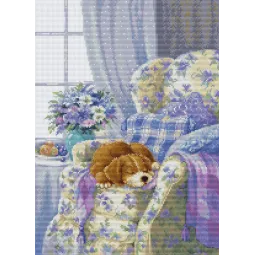(D) Cross stitch kit Cozy Armchair 24x33cm SBU5016