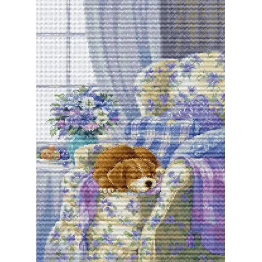 (D) Cross stitch kit Cozy Armchair 24x33cm SBU5016