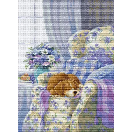 (D) Cross stitch kit Cozy Armchair 24x33cm SBU5016