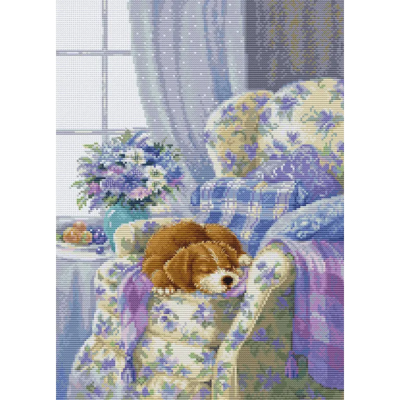 (D) Cross stitch kit Cozy Armchair 24x33cm SBU5016
