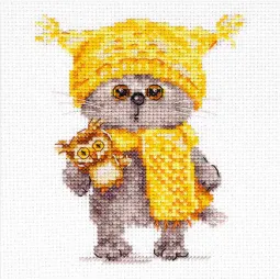 Набор для вышивания крестом "Кот Басик. Сова" S0-228