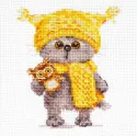Cross-stitch kit "Cat Basik. Owl" S0-228