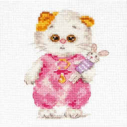 Kryželio siuvinėjimo rinkinys Kryželio siuvinėjimo rinkinys "Li-li baby with a bunny" S0-231