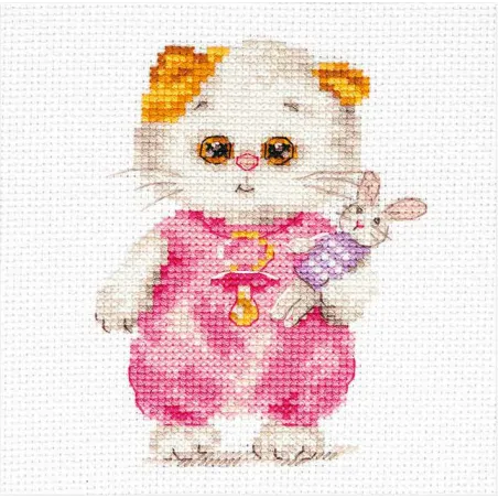 Kit de point de croix Kit de point de croix "Li-li baby with a bunny" S0-231