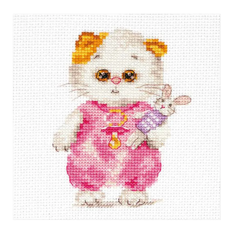 Kit de point de croix Kit de point de croix "Li-li baby with a bunny" S0-231