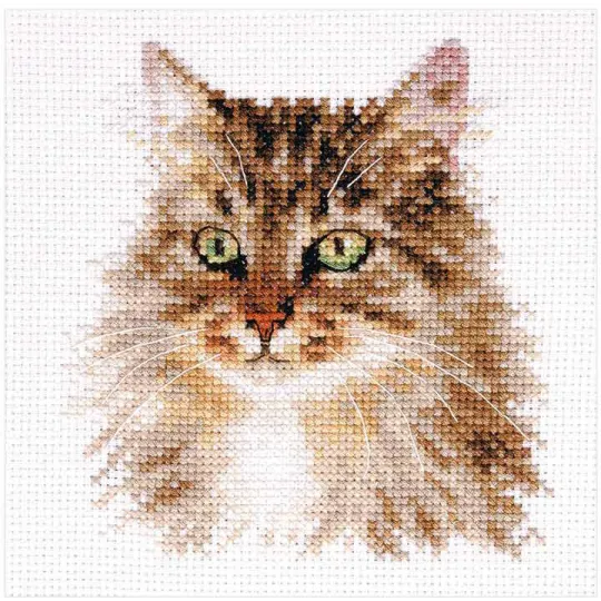 Kit au point de croix "Chat de Sibérie" S1-35