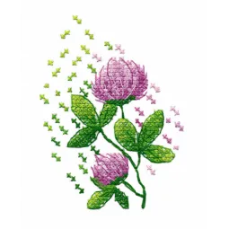 Cross-stitch kit "Clover (water-soluble canvas)" S1493
