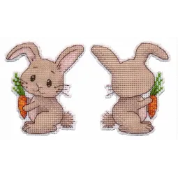 Kryželiu siuvinėjimo rinkinys "Kalėdinės eglutės žaislas. Bunny" S1502