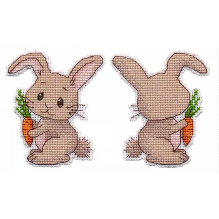 Kit de point de croix "Jouet d'arbre de Noël. Lapin" S1502