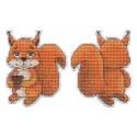 Kreuzstich-Set "Weihnachtsbaumspielzeug. Eichhörnchen" S1503
