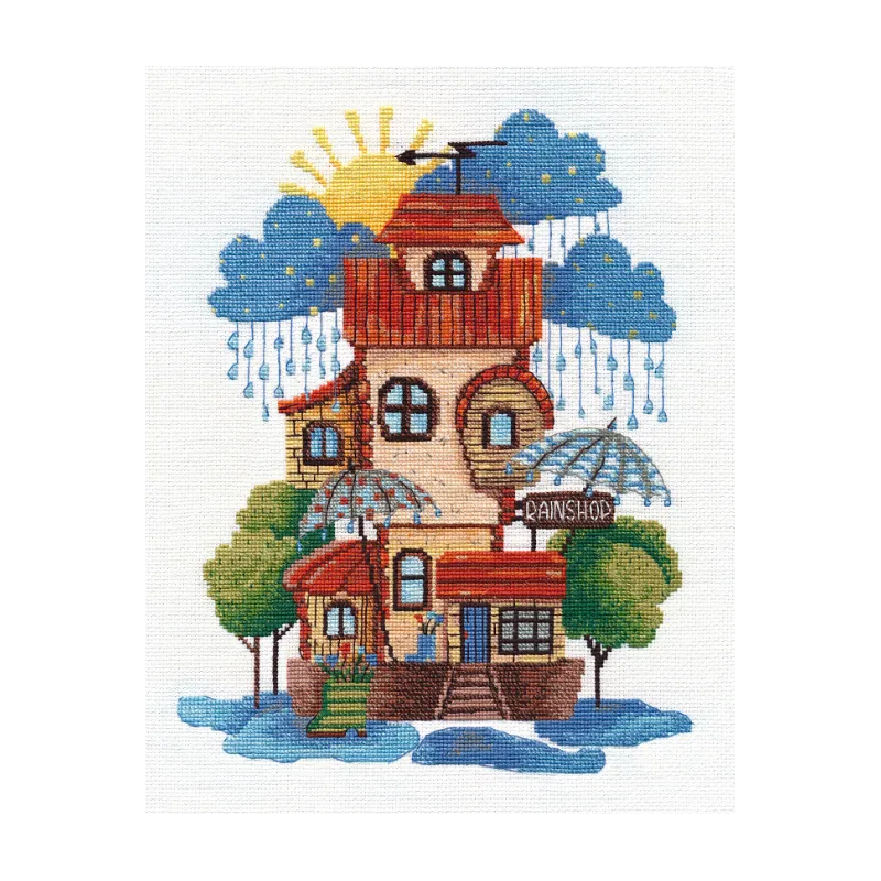 Cross-stitch kit "Rain store" S1509