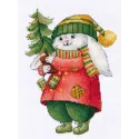 Cross-stitch kit "Bunny with Christmas tree" S1511