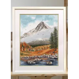 Kryželio siuvinėjimo rinkinys „Ruduo kalnuose“ S1514