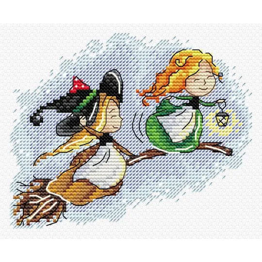 Cross-stitch kit "Flying on a broom" SM-674