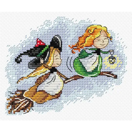 Cross-stitch kit "Flying on a broom" SM-674