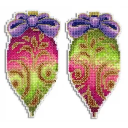 Набор для вышивания крестиком "Елочная игрушка. Сосулька" SR-848