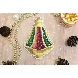 Kit de point de croix "Jouet de sapin de Noël. Cloche" SR-864