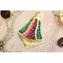 Kit de point de croix "Jouet de sapin de Noël. Cloche" SR-864