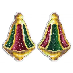 Kit de point de croix "Jouet de sapin de Noël. Cloche" SR-864