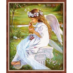 Diamant-Malset "Engel mit Kätzchen" 40*50 cm AM4017