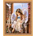 Diamond painting kit "Angel with a rabbit" 40*50 cm AM4027