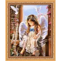 Diamant Malerei Set „Engel mit einem Kaninchen“ 40*50 cm AM4027
