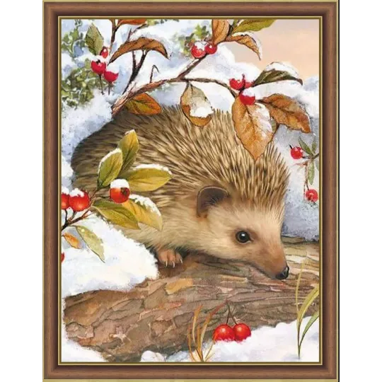 Diamant-Mal-Set "Igel und Preiselbeere" 30*40 cm AM4036