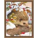 Diamond painting kit "Hedgehog and cowberry" 30*40 cm AM4036