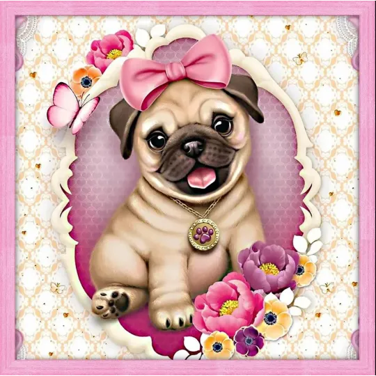 Diamond Painting Kit „Baby Mops“ 40*40 cm AM4038