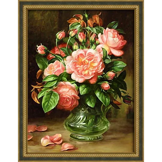 Diamond painting kit "Roses in a vase" 30*40 cm AM4047