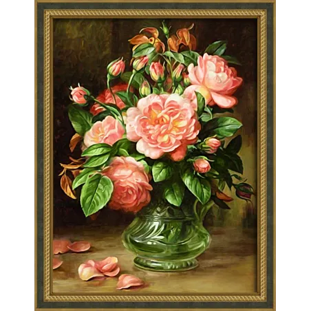 Diamant-Malset „Rosen in einer Vase“ 30*40 cm AM4047