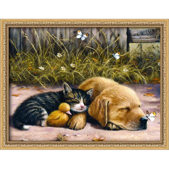 Diamond painting kit "Sleeping animals" 40*30 cm AM4061