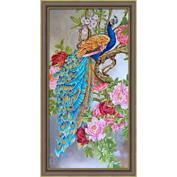 Diamant-Mal-Set "Schöner Pfau" 30 * 60 cm AM4062