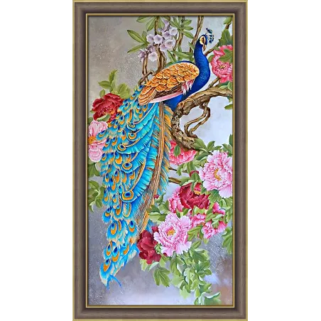 Diamant-Malset „Schöner Pfau“ 30*60 cm AM4062