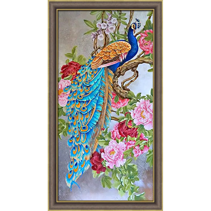 Diamant-Malset „Schöner Pfau“ 30*60 cm AM4062