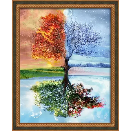 Diamond Painting Kit „Vier Jahreszeiten“ 40*50 cm AM4068