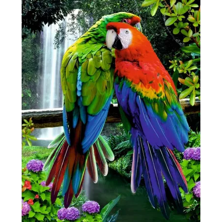 (Abandonné) Peinture au diamant avec cadre "À la cascade" 40*50 cm DP003