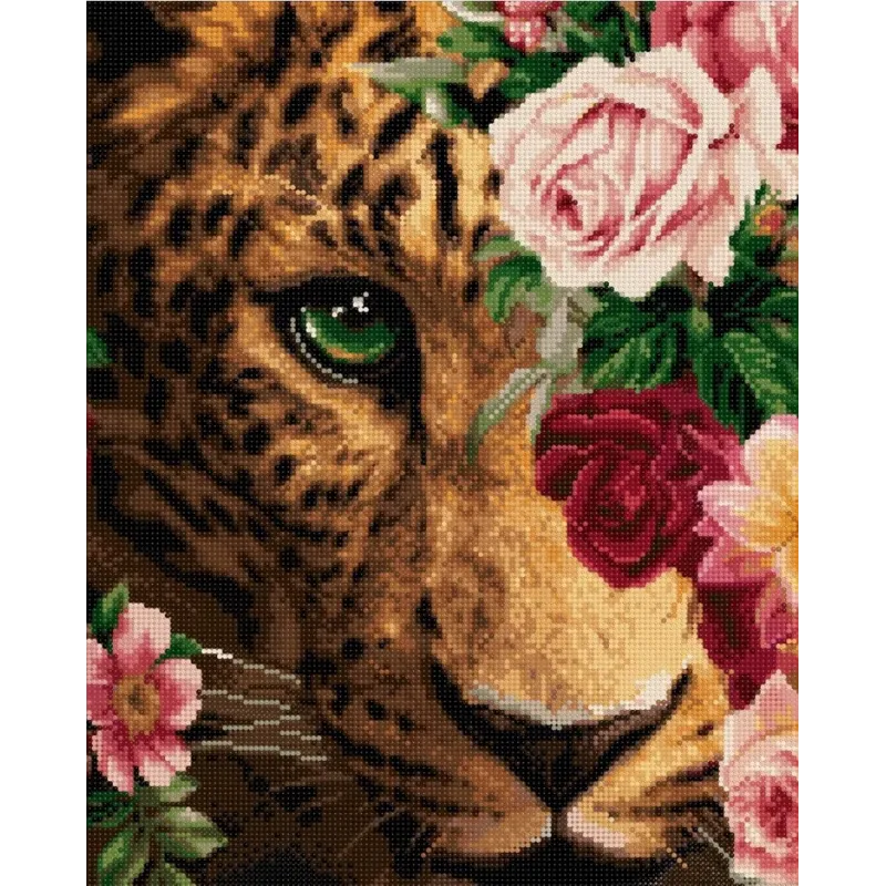 Peinture diamant avec sous-cadre "Jaguar" 40*50 cm DP025