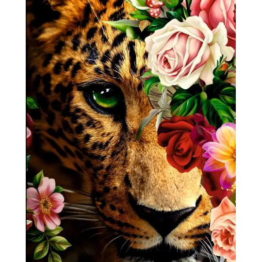 Peinture diamant avec sous-cadre "Jaguar" 40*50 cm DP025