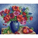 (Eingestellt) Diamantmalerei mit Unterrahmen "Stillleben mit Mohnblumen" 40*50 cm DP041